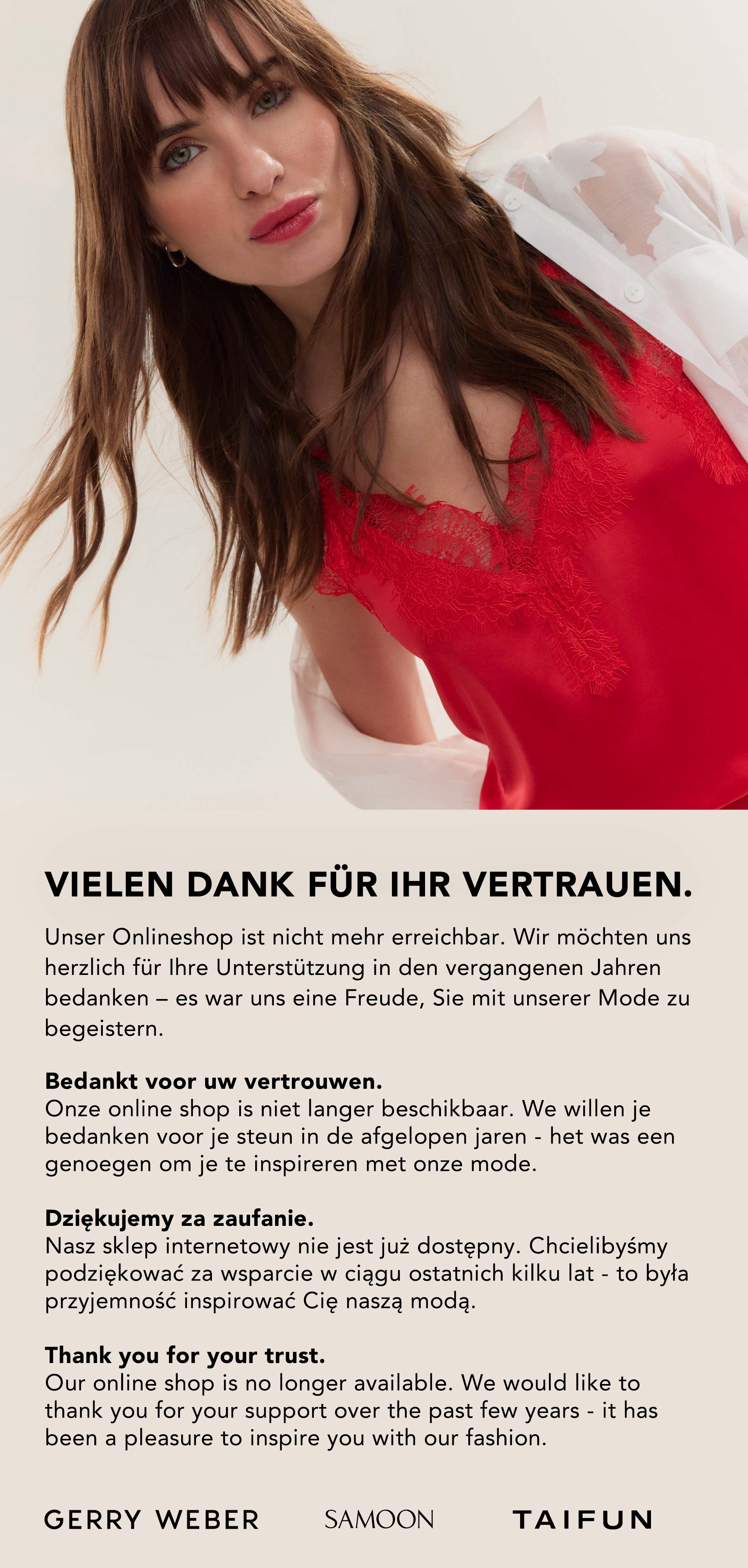 Vielen Dank für Ihr Vertrauen